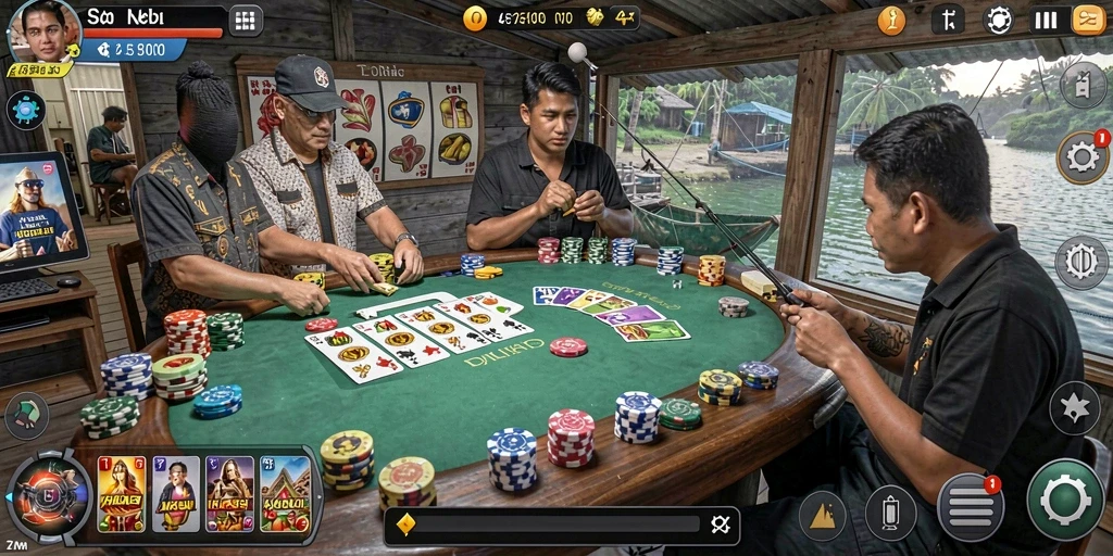 Tangkapan layar menunjukkan karakter utama dalam aksi.