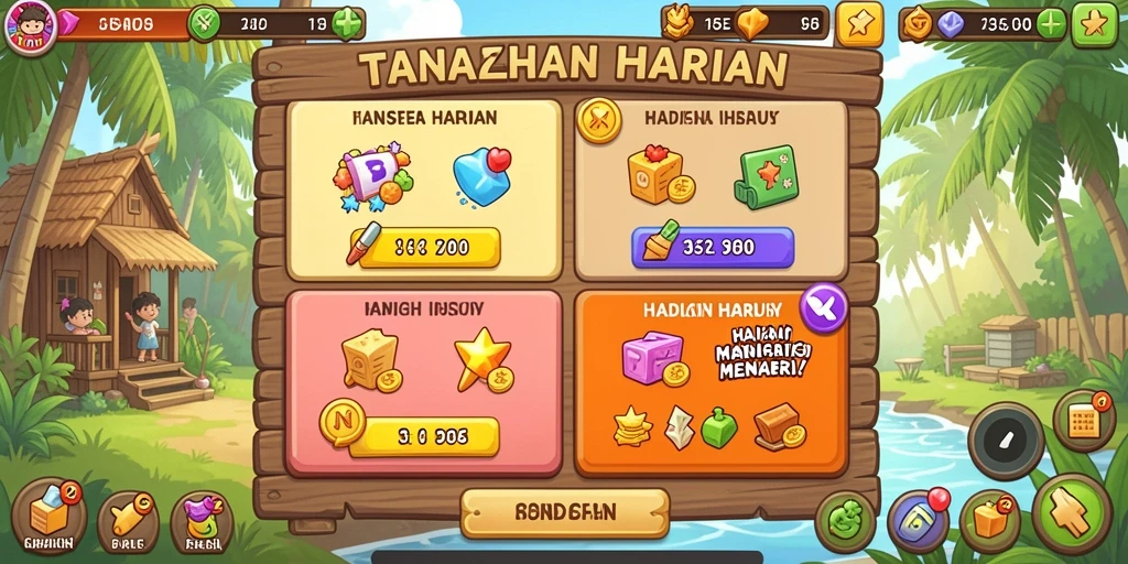 Tampilan karakter utama dalam petualangan.