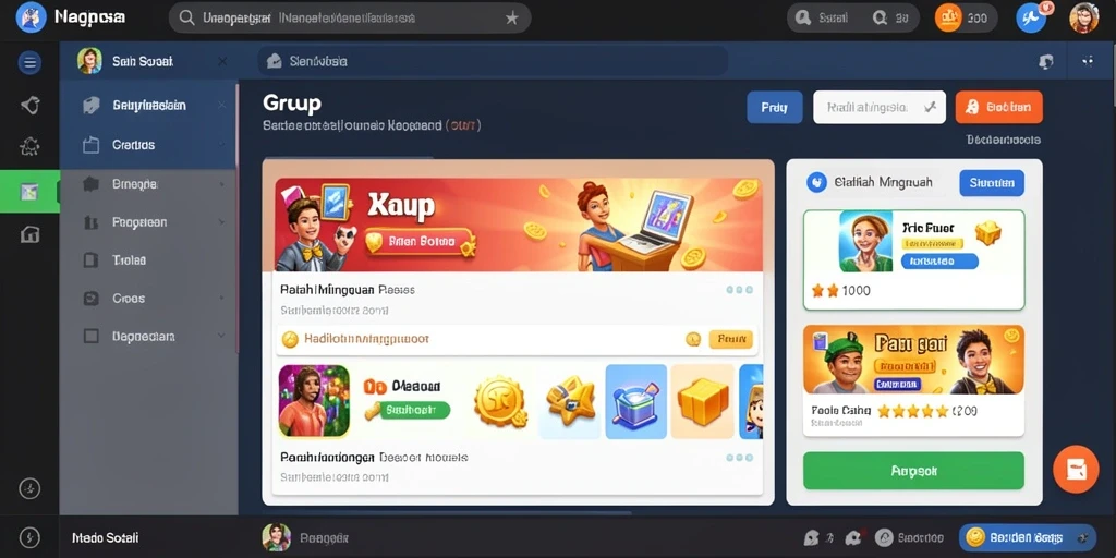 Tangkapan layar menunjukkan tampilan antarmuka utama game.